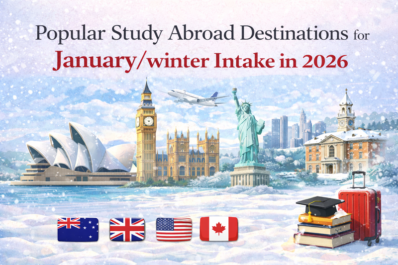 Popular Study Abroad Destinations for January Intake in 2026