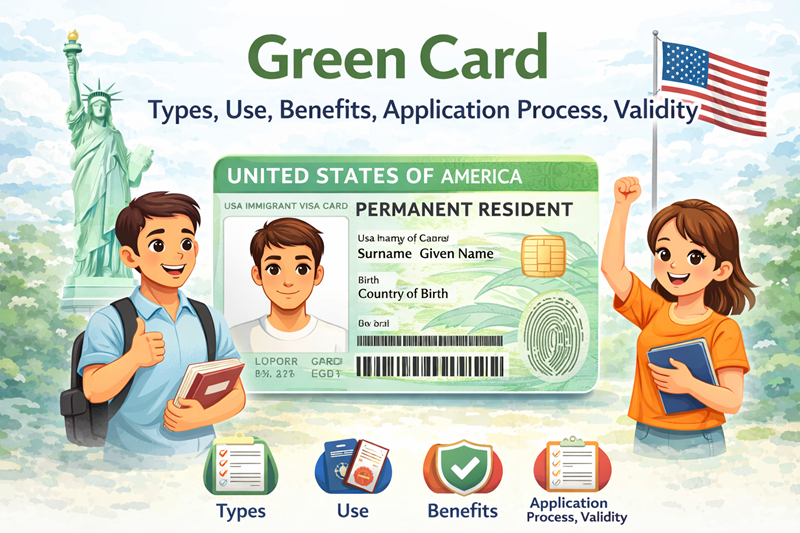 Green Card- Type, Use, Benefits, Application Process, Validity