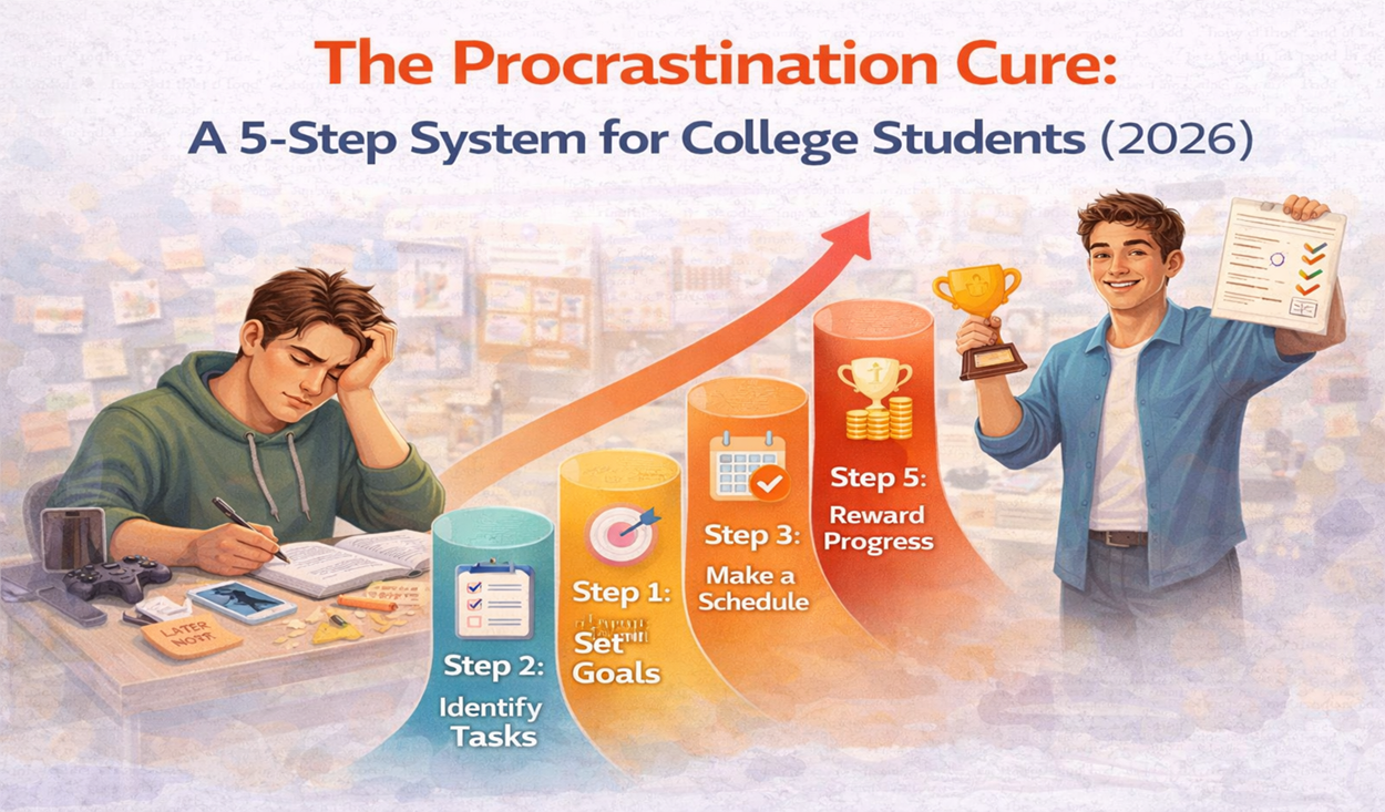 The Procrastination Cure: A 5-Step System for College Students (2026)