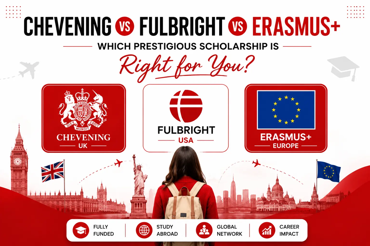Chevening vs Fulbright vs Erasmus+: Which Prestigious Scholarship Is Right for You?