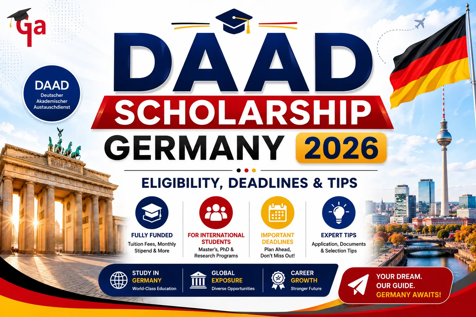 DAAD Scholarship Germany 2026 | Eligibility, Deadlines & Tips